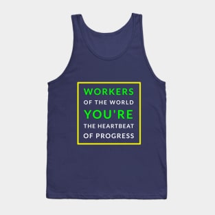 The heart beat of Progress: Workers Unite Tank Top